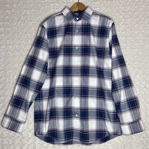 Banana Republic Non Iron Camden Fit‎ Plaid Button Down Size Large - Picture 1 of 5